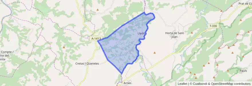 Mapa de ubicacion de Lledó / Lledó d'Algars.