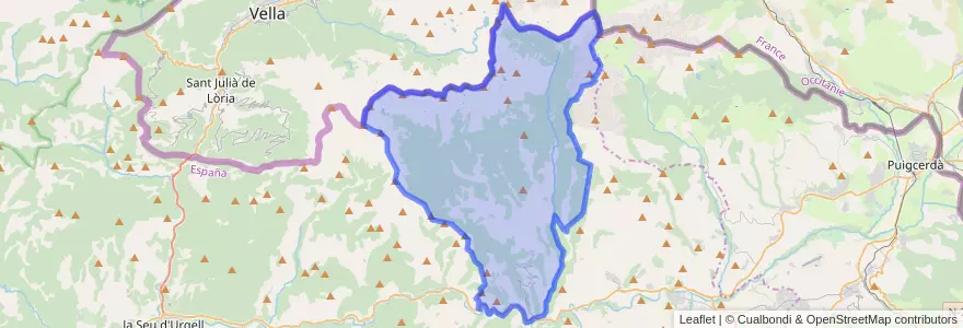 Mapa de ubicacion de Lles de Cerdanya.