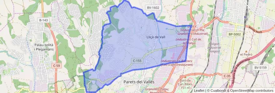 Mapa de ubicacion de Lliçà de Vall.