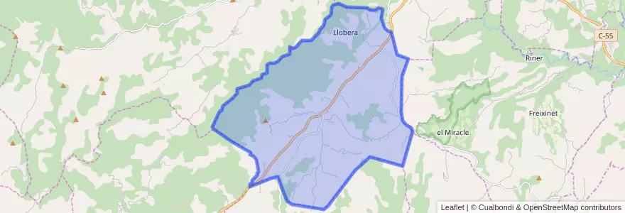 Mapa de ubicacion de Llobera.