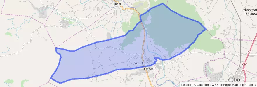 Mapa de ubicacion de Llombai.