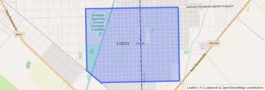 Mapa de ubicacion de Lobos.