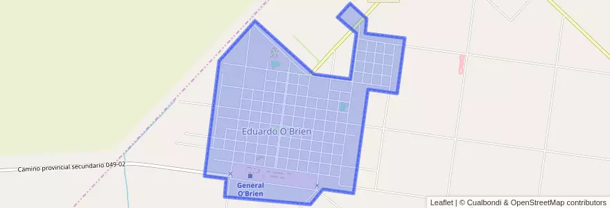 Mapa de ubicacion de Eduardo O'Brien.