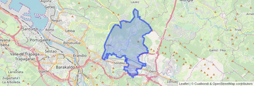 Mapa de ubicacion de Loiu.