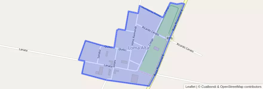 Mapa de ubicacion de Loma Alta.