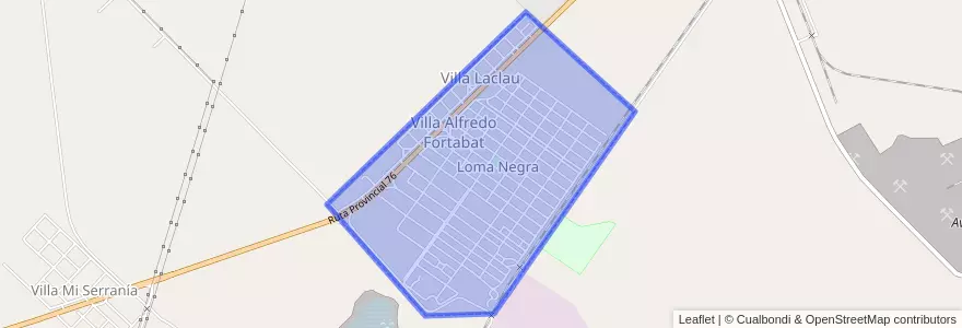 Mapa de ubicacion de Loma Negra.