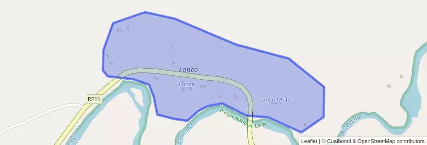 Mapa de ubicacion de Lonco.