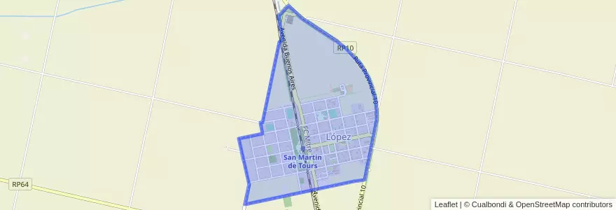 Mapa de ubicacion de López.