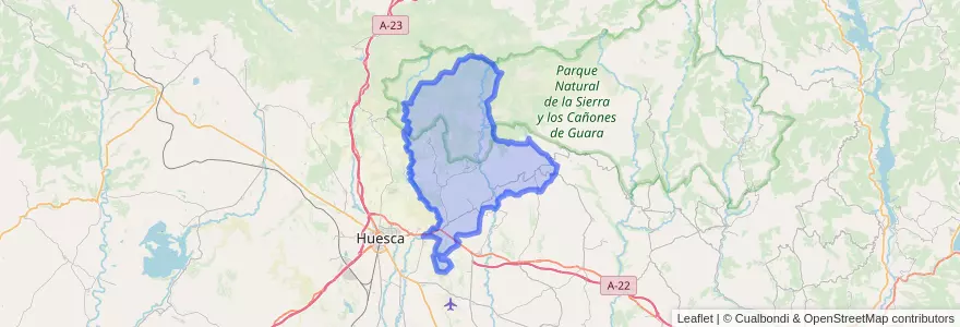Mapa de ubicacion de Loporzano.