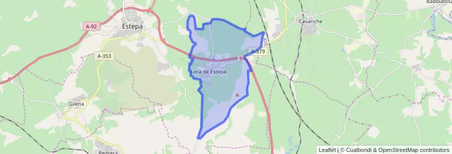 Mapa de ubicacion de Lora de Estepa.