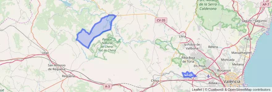 Mapa de ubicacion de Loriguilla.