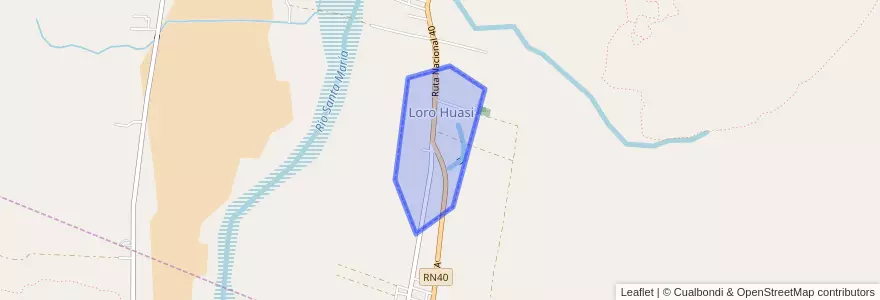 Mapa de ubicacion de Loro Huasi.