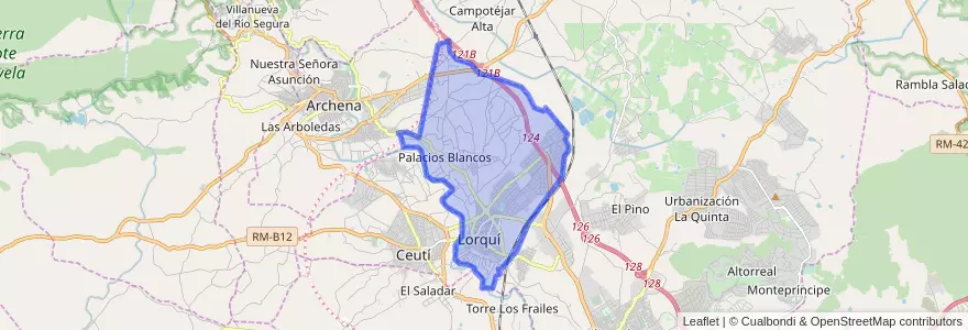 Mapa de ubicacion de Lorquí.