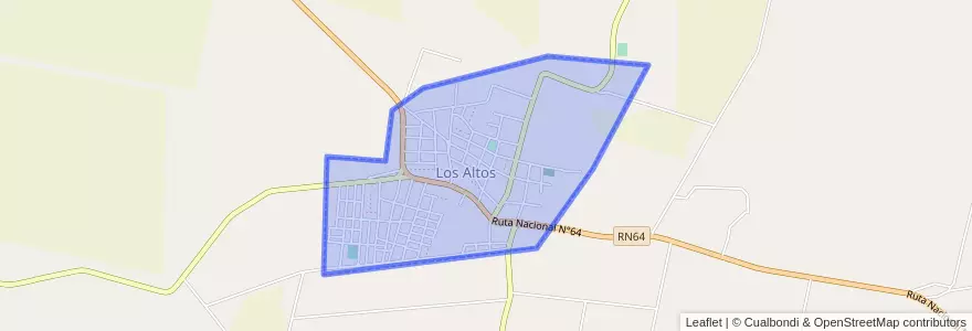 Mapa de ubicacion de Los Altos.