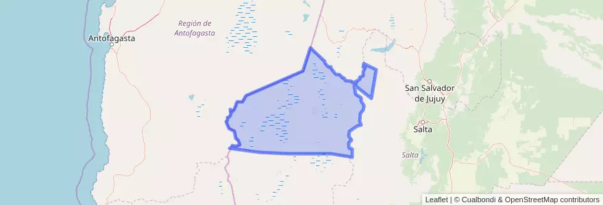 Mapa de ubicacion de Los Andes.