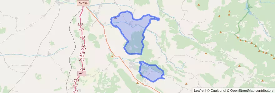 Mapa de ubicacion de Los Ausines.
