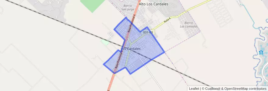 Mapa de ubicacion de Los Cardales.