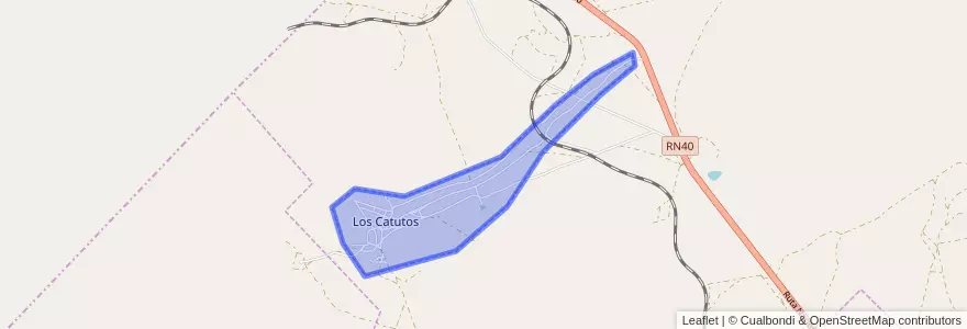 Mapa de ubicacion de Los Catutos.