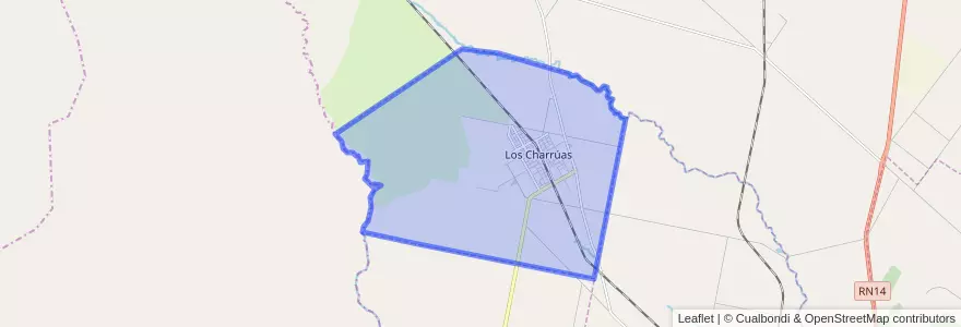 Mapa de ubicacion de Los Charrúas.