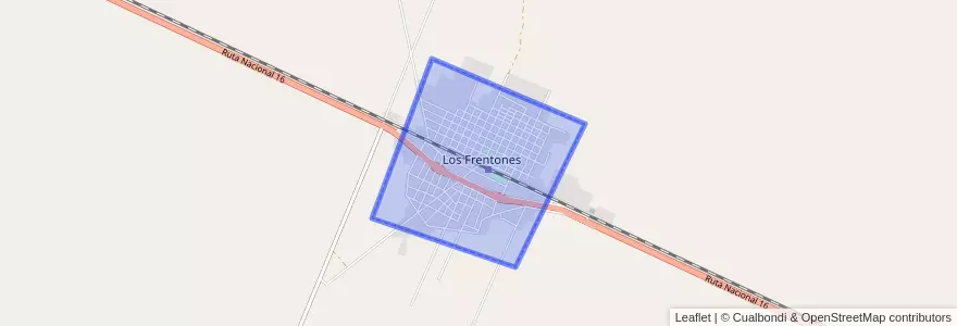 Mapa de ubicacion de Los Frentones.