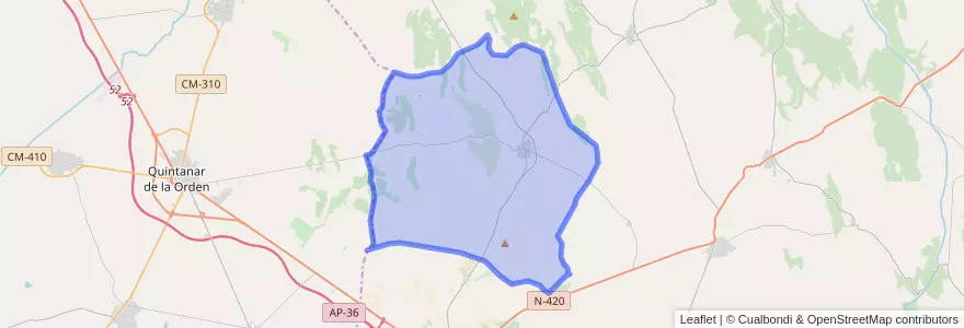 Mapa de ubicacion de Los Hinojosos.