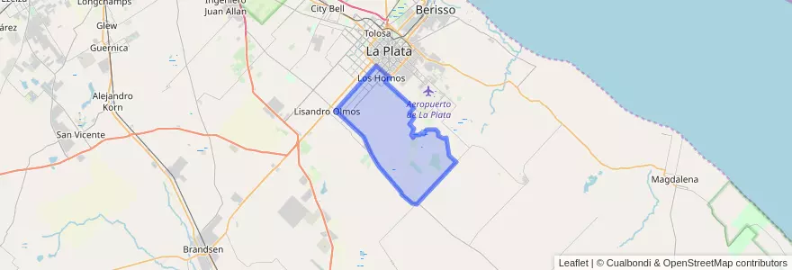 Mapa de ubicacion de Los Hornos.