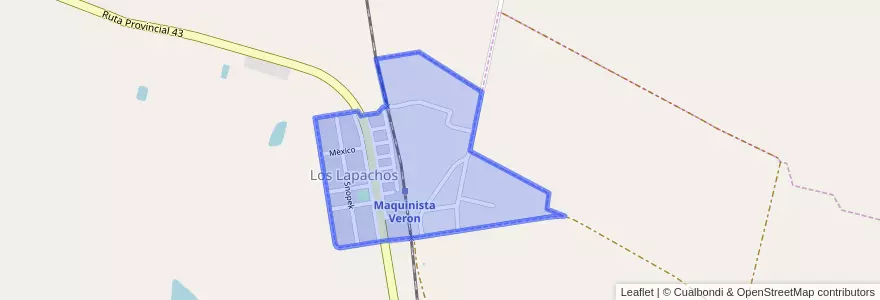 Mapa de ubicacion de Los Lapachos.