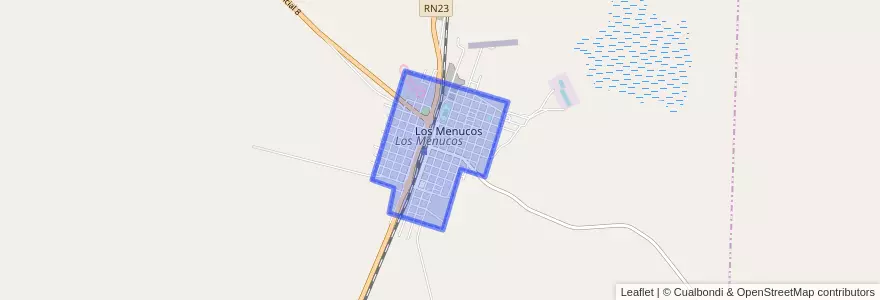 Mapa de ubicacion de Los Menucos.