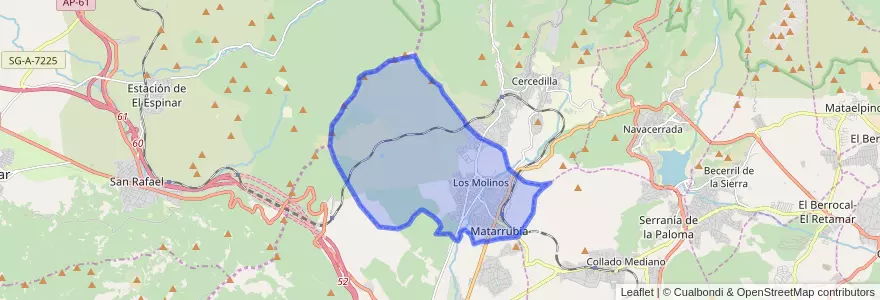 Mapa de ubicacion de Los Molinos.