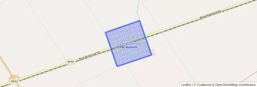 Mapa de ubicacion de Los Molinos.