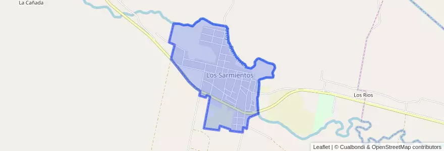 Mapa de ubicacion de Los Sarmientos.