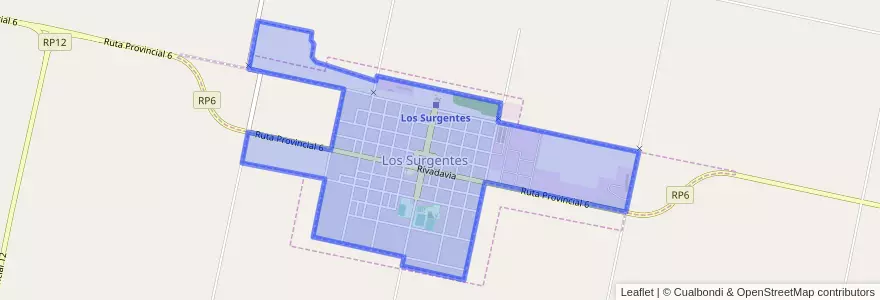 Mapa de ubicacion de Los Surgentes.
