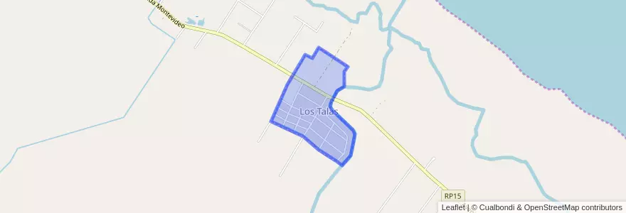 Mapa de ubicacion de Los Talas.