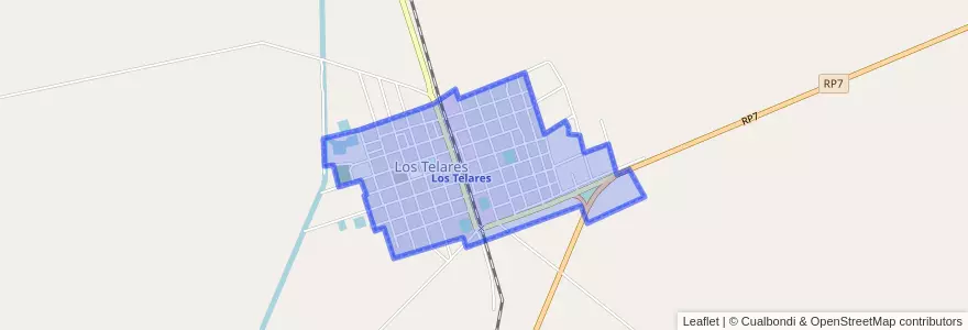 Mapa de ubicacion de Los Telares.