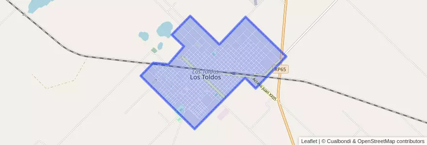 Mapa de ubicacion de Los Toldos.