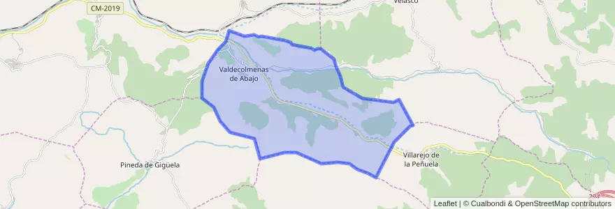 Mapa de ubicacion de Los Valdecolmenas.