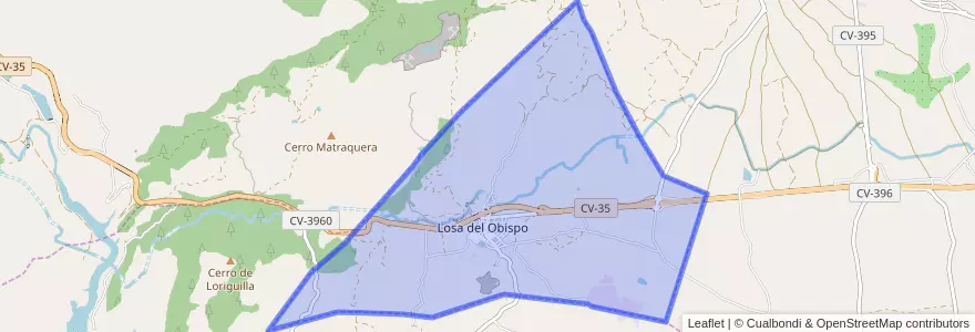 Mapa de ubicacion de Losa del Obispo.