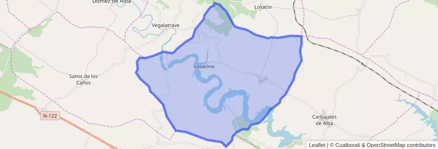 Mapa de ubicacion de Losacino.