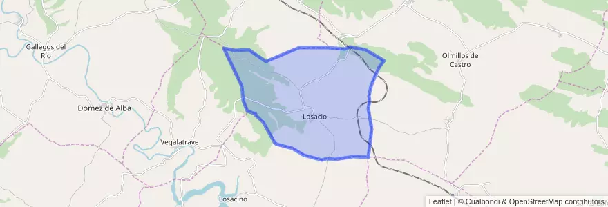 Mapa de ubicacion de Losacio.