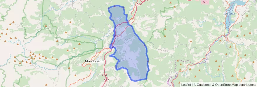 Mapa de ubicacion de Lourenzá.