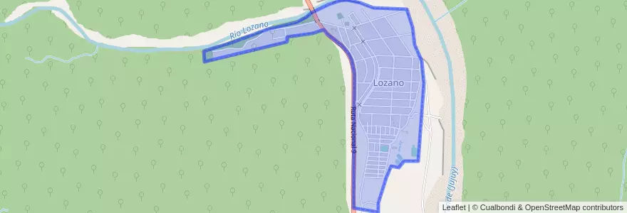 Mapa de ubicacion de Lozano.