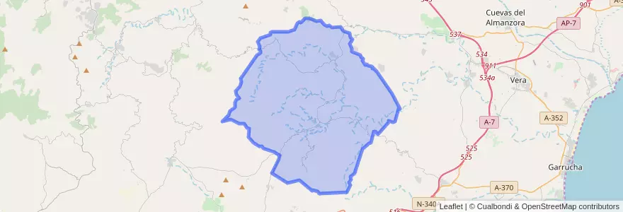 Mapa de ubicacion de Lubrín.