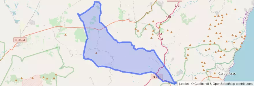 Mapa de ubicacion de Lucainena de las Torres.