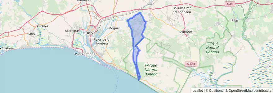 Mapa de ubicacion de Lucena del Puerto.