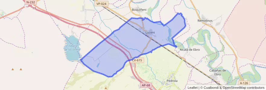Mapa de ubicacion de Luceni.