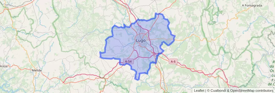 Mapa de ubicacion de Lugo.