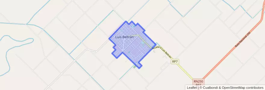 Mapa de ubicacion de Fray Luis Beltrán.