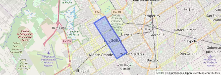 Mapa de ubicacion de Luis Guillón.