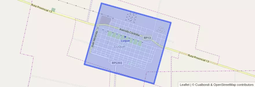Mapa de ubicacion de Luque.