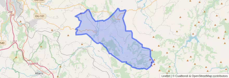 Mapa de ubicacion de Maceda.